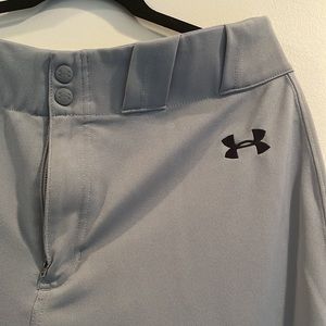 Under Armour, Large, baseball pants, gray.